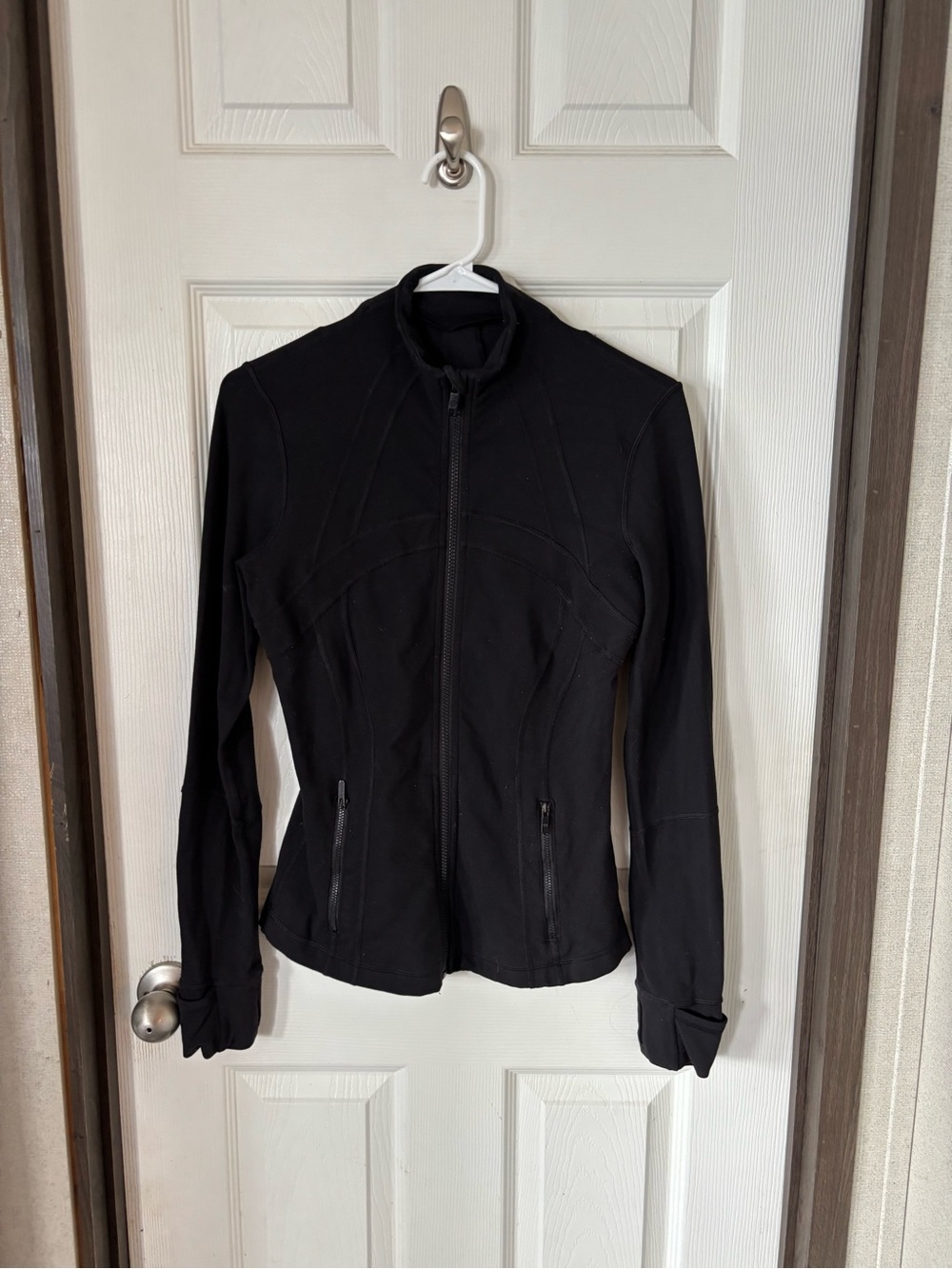 lululemon athletica Black Fitted Zip-Up Bomber Jacket